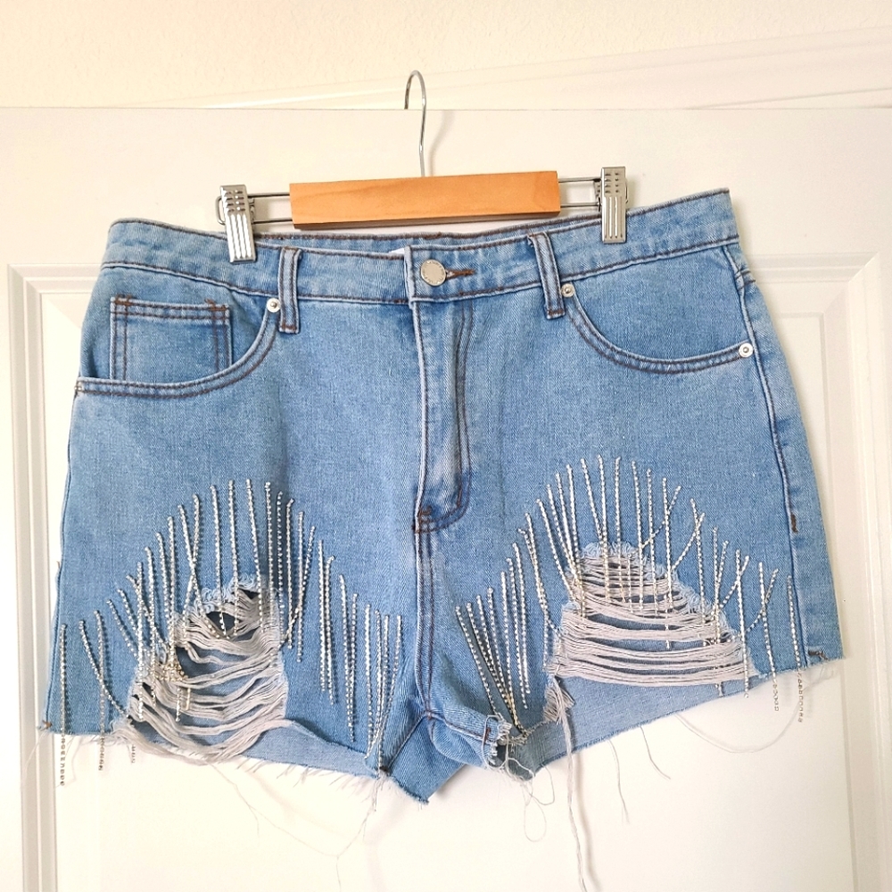 Rhinestone shorts